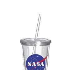 Copo parede dupla com canudo em pl�stico Nasa Mars 2020 500ml.