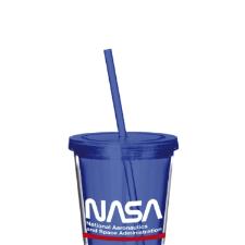 Copo parede dupla com canudo em pl�stico Nasa Desenho T�cnico 500ml.