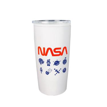 Copo t�rmico em inox e pl�stico Nasa Icons 535ml 17,5cm.