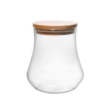 Porta-mantimentos com tampa em bambu e em vidro borossilicato Wolff 500ml.