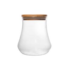 Porta-mantimentos com tampa em bambu e em vidro borossilicato Wolff 700ml.