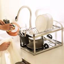 Escorredor de pratos e talheres em a�o em inox Brinox 16 pratos