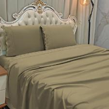 Jogo de Cama Casal Eurotextil Bordado Ingl�s 2,25mX2,50m Chocolate 4Pcs