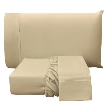 Jogo de Cama King 3 Pe�as Ponto Life Eco Caqui 193 X 198 cm