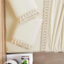 Jogo De Cama Queen 400 fios acetinado Supreme 04 Pe�as -  Vanilla.