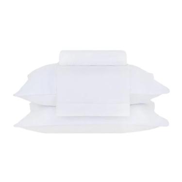 JOGO DE CAMA QUEEN 4PCS CLASS BRANCO 400 FIOS 100%ALGOD�O