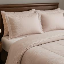 JOGO  DE CAMA 4 PE�AS MABELI QUEEN  ROSE JUMA