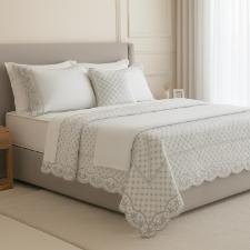 JG DE CAMA VITALLE DECOR QUEEN 100%ALGODAO 400FIOS