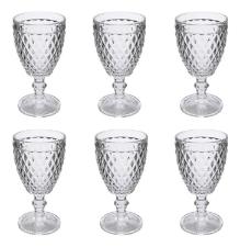 Jogo 6 Ta�as 300ml Bico De Abacaxi Transparente- Casambiente.