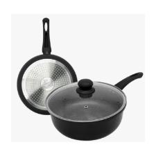 Panela Nanocer�mco com tampa vidro Lehav� 20cm preta Indu��o