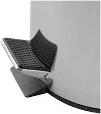 Lixeira A�o Inox Redonda 5 Litros Com Pedal Emborrachado.