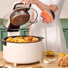 Fritadeira El�trica Airfryer Digital Redonda 6,8 Litros 1500w Cor Branco 220v.