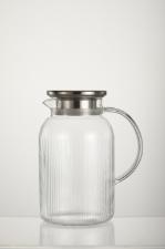 Jarra Vidro Borossilicato 1,6l Tampa Inox Resistente Azure.