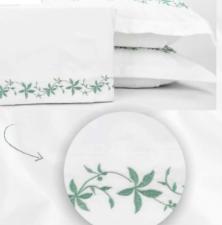 Jogo de Cama 4 pe�as Queen Bordado Essencialle Bco/Vde.