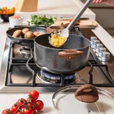 Jogo de Panelas Brinox Antiaderente Ceramic Life 5 Pe�as Smart Plus com Indu��o Granito.