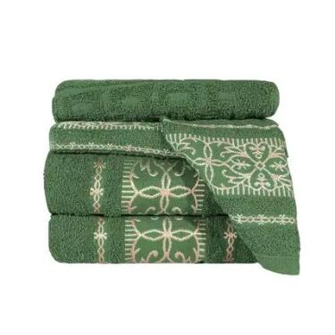 Jogo de Toalhas Munique 4 pe�as Verde- Mafratex