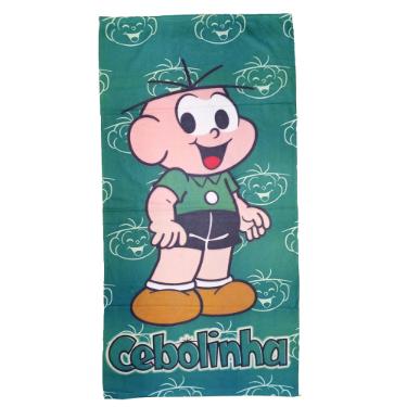 Toalha  Infantil  para Banho Cebolinha 70 cm x 1,40 cm