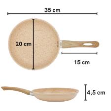 Frigideira Revestimento Nanocer�mico Granito Creme 20cm - Lehavi