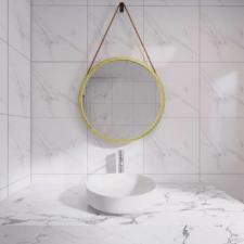 Espelho decorativo com al�a Riohome Modernatta 32cm Dourada