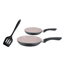 Jogo de Frigideira em Cer�mica Antiaderente Rio Home Preto 3 p�s