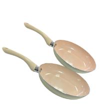 Jogo de Frigideiras em Cer�nica Antiaderente Rio Home Branca 3 p�s