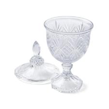 Bomboniere com P� em Vidro Hauskraft Bianca 11,5x11,5x24cm