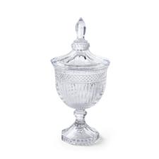 Bomboniere com P� em Vidro Hauskraft Vanessa 11,5x11,5x24cm