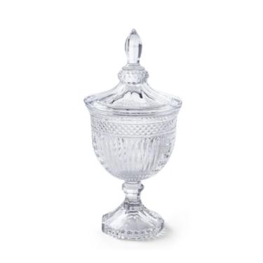 Bomboniere com P� em Vidro Hauskraft Vanessa 11,5x11,5x24cm