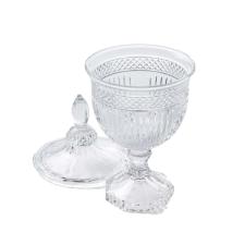 Bomboniere com P� em Vidro Hauskraft Vanessa 11,5x11,5x24cm