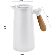 Garrafa T�rmica em Vidro Unik Living Tulipa 1L Branco C�lido