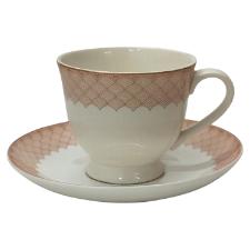 Jogo de X�cara de Ch� de Porcelana  Dolce Home Coreana Detalhes Rosa 12 p�s