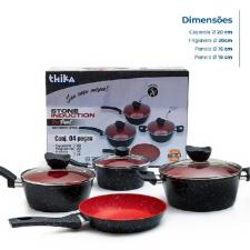 Jogo de Panela Stone Induction RedPoint Vermelha 4 pe�as