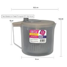 Centrifuga de Saladas Xplast home Cinza  2,5 L
