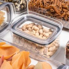 Organizador Herm�tico Retangula Block Ou Natural 650 ml