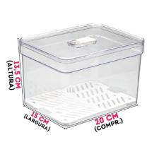 Organizador Plastutti Elegance Retangular com Tela 3,8 L