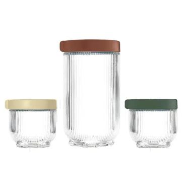 Jogo de Potes de Vidro para Mantimentos Aglaia 3P�s
