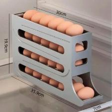 Organizador de porta ovos para geladeira com 4 andares cinza