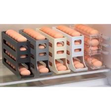Organizador de porta ovos para geladeira com 4 andares cinza
