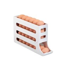 Organizador de porta ovos para geladeira com 4 andares branco