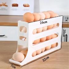 Organizador de porta ovos para geladeira com 4 andares branco