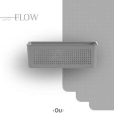 Cesto Flow Organizador Multiuso Chumbo OU 27x12x9 cm