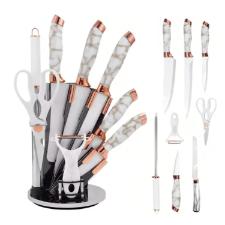 Jogo de facas Knife Set German Steel Branco 9 pe�as