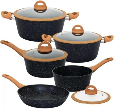 Jogo de panelas com indu��o Viena Casambiente 5 pe�as