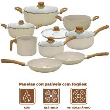 Jogo de panelas Sahara Casambiente Vanilla 8 pe�as