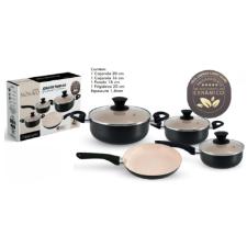 Jogo de panelas Cer�mica  M�naco Rio Home preto 4 pe�as