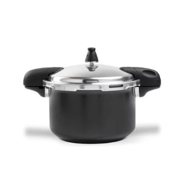 Panela de press�o  Pressure 2 Al�as 5,4L Ceramic Life  com fundo de Indu��o Brinox  Preto