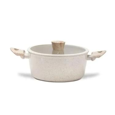 Ca�arola com tampa e indu��o Ceramic life Sirius Brinox Vanilla 22cm