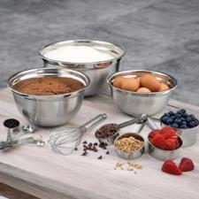 Jogo de tigelas e colheres medidoras em Inox Dolce Home 6 pe�as