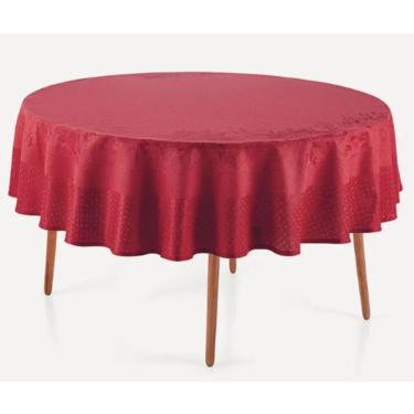 Toalha de mesa Flor do Natal Karsten redonda 6 Lugares Vermelho