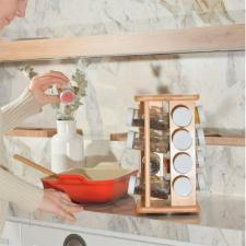 ORGANIZADOR DE TEMPEROS GIRATORIO KEEP BAMBU 17 PECAS